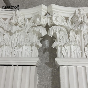 Pilastro GRG <span class=keywords><strong>de</strong></span> Lujo con Eje Acanalado y Capitel Corintio que Agrega Profundidad Arquitectónica a la Entrada o al Espacio <span class=keywords><strong>de</strong></span> la Biblioteca - Product Image 1