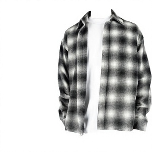 Camisa informal de manga larga tejida y holgada para hombre, camisa de moda cómoda, transpirable y ligera con botones para hombre - Product Image 1