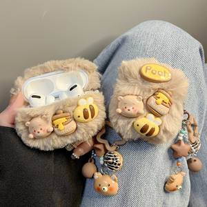 Étui en TPU DIY pour écouteurs de 2e/3e/4e génération, motif ours en peluche mignon INS, pot de miel, dessin animé - Product Image 1