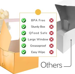 Scatola Pieghevole Personalizzata in Carta Artistica per Ciambelle, Torte, Dessert, Pane e Panini da Asporto - Product Image 3