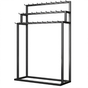 Expositor de muestras de tela IDO Easy Move, soporte metálico móvil para cortinas, expositor de pie para textiles del hogar, mantas, con 3 estantes. - Product Image 4