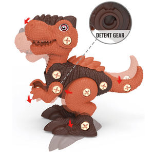 Parc à dinosaures, dinosaures assemblés avec perceuse électrique, jouet éducatif STEAM, kit de construction de vis et d'écrous, lot de 3, cadeau pour enfants - Product Image 5