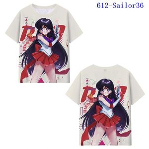 42 Designs Sailor Moon Tsukino Usagi Hino Rei Makoto Camiseta de Seda de Leche para Mujer, Camisetas de Anime para Hombre y Niños - Product Image 4