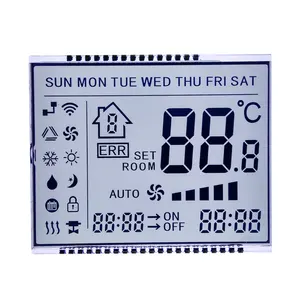 Layar ukuran kustom Harga oem panel mono tn va stn bagian digit kecil layar lcd dengan lampu latar