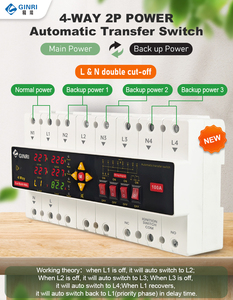 Customized N L Isolation ATS Adjustable 100A 125A 4 Way/3 Way 2P Automatic Transfer Switch <strong>Over</strong> Under Voltage Current <strong>Protector</strong> - Product Image 2