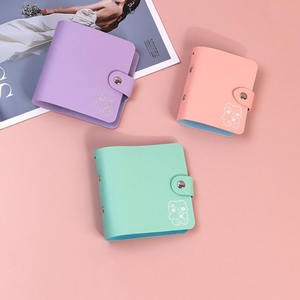 Linda caricatura Mini A8 PU cuero 3 anillos presupuesto carpeta diseño creativo Pequeño Oso patrón Mini Carpeta de hojas sueltas - Product Image 1