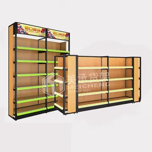 Meicheng Grocery Store MDF Decorative Wooden Wall Shelves For Retail Store Supermarket Shelves