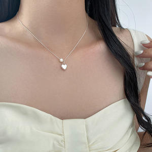 Collar de Perlas Cuadradas S925 de Plata, Estilo Fresco y Dulce, Diseño de Nicho, Personalizado y Simple, Y01894 - Product Image 1