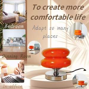 โคมไฟแก้วคู่สีส้ม LED สไตล์เกาหลีโคมไฟกลางคืนอันอบอุ่นสำหรับตก<span class=keywords><strong>แต่ง</strong></span>บ้านอ่านหนังสือโรงงานขายส่ง - Product Image 5