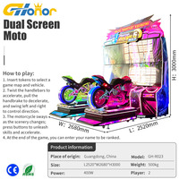 Simulador de Carreras de Motos Arcade para 2 Jugadores con Certificación CE, Sistema de Ventilación y Efectos de Sonido, Máquina de Juego Comercial