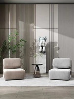 Fauteuil individuel moderne pour salon, style nordique, en tissu velours, pour la détente et les discussions