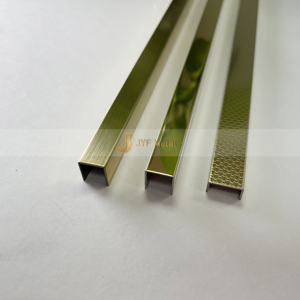 U Shape Metal Decorative <b>Corner</b> Strips Tile Trim Counter Edge Stainless Steel Tile Trim - Product Image 4