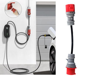 5 Core 32A prise industrielle IP44 connecteur 5P16A connecteur rouge 50CM 1M cordon d'alimentation - Product Image 6