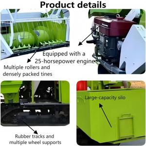 Máy gặt đập liên hợp tự hành <span class=keywords><strong>mini</strong></span> 25Hp dùng cho lúa, kê, đậu tương, lúa mì, thu hoạch trên ruộng lầy - Product Image 4