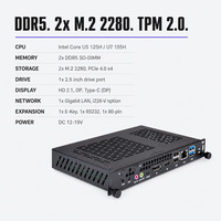 Module OPS Intel Core U5 125H U7 155H DDR5 Triple sortie 4K HD 2.1 DP Type-C 2x M.2 2280 DC 12-19V Slot-in PC