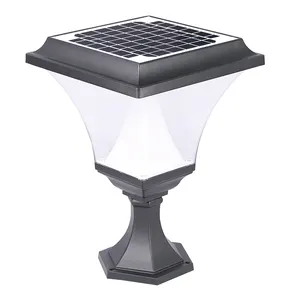 Power Dream Garden lampu pilar tenaga surya, dekorasi PC aluminium 60led ip65 elegan tahan air untuk dinding kandang tenaga surya