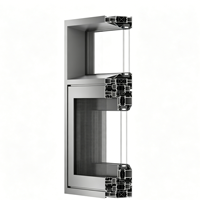 Ventanas Personalizadas para Dormitorio de Casa con Marco de Aleación de Aluminio con Acabado Impermeable, Vidrio Doble y Apertura Exterior