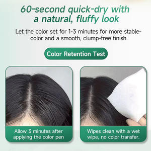Pensil Pewarna Rambut Cair Sementara Alami Tanpa Bahan Kimia untuk Menutupi Uban di Akar Rambut, Cocok untuk Lace Frontal, Penggunaan di Rumah - Product Image 3