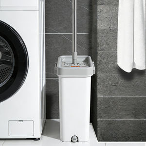 Juego <span class=keywords><strong>de</strong></span> Mopa <span class=keywords><strong>de</strong></span> Microfibra para Limpieza <span class=keywords><strong>de</strong></span> Pisos, con Rotación <span class=keywords><strong>de</strong></span> 360°, Manos Libres, Desmontable, Deslizante, Plano, con Exprimidor, Palo <span class=keywords><strong>de</strong></span> Acero, Lavado y Secado, con Cubeta Doble - Product Image 5