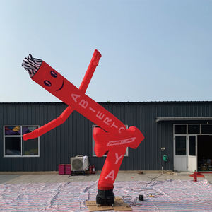 Mannequin <span class=keywords><strong>Gonflable</strong></span> Humain Dansant pour Publicité, Modèle Créatif et Ludique pour l'Expression, Indicateur Industriel d'Ouverture, Poupée d'Accueil pour Porte, AD-3 Rouge Bleu - Product Image 2