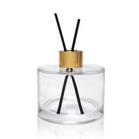 Bouteille en verre ronde vide pour diffuseur de parfum à roseaux d'aromathérapie, 50 ml, 100 ml, 200 ml