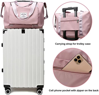 Nouvel arrivage de sac fourre-tout de gymnastique en nylon pliable et extensible léger sac de yoga à la mode pour le week-end à bandoulière voyage personnalisé