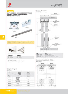 Système de rails de rideaux TMK4A, système de roulettes pour <span class=keywords><strong>porte</strong></span> <span class=keywords><strong>coulissante</strong></span> - Product Image 3