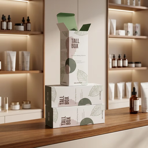 Boîte d'emballage cosmétique en papier couleur à rabat, personnalisée avec logo, écologique, pour produits de beauté, vente en gros à bas prix - Product Image 3