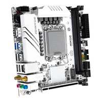 Carte mère JGINYUE B760I GAMING ITX LGA1700 DDR4 4800MHz 10 Phases d'alimentation 2x M.2 NVMe 4.0 2.5G LAN Type-C WiFi Mini-ITX pour PC de bureau