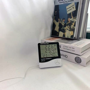 เครื่องวัดอุณหภูมิและความชื้นดิจิตอล LCD สำหรับใช้ในบ้าน วัสดุ ABS พลาสติก รับผลิตแบบ OEM ปรับแต่งได้ ใช้ได้ทั้งภายในและภายนอกอาคาร รุ่น HTC2 พร้อมส่ง - Product Image 5
