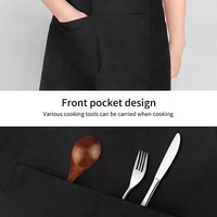 Vente en gros de tabliers de cuisine de chef de cuisine en coton polyester imperméable avec logo personnalisé pour homme et femme