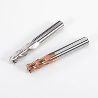 Ensemble de fraises à ébavurer HANDERK HRC55 à 4 cannelures en AlTin, 6/8/10/12 mm, en carbure de tungstène pour machine-outil CNC ODM/OEM