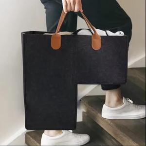 Panier d'<span class=keywords><strong>escalier</strong></span> pliable avec poignée en cuir, paniers d'<span class=keywords><strong>escalier</strong></span> durables en feutre pour escaliers moquettés et en bois - Product Image 1