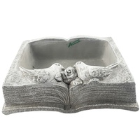Pot à succulentes de haute qualité en forme d'oiseau, gris ciment classique, pour utilisation au sol, pots et jardinières