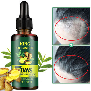 Traitement capillaire Sérum au gingembre 7 jours Traitement du cuir chevelu endommagé Prévenir la perte de cheveux Croissance rapide efficace Massage liquide 30ml GG - Product Image 4