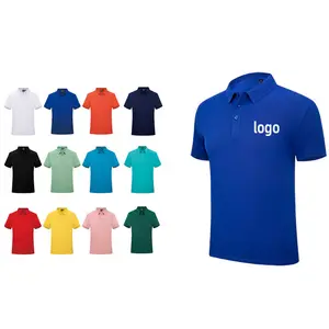 Wholesale Plain Men Polo Shirt Suppliers Custom Logo Plus Size Men's Shirts Breathable Cotton Unisex Uniform Polo Shirts