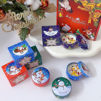 6pcs/Pak Lilin Aromaterapi Natal dari Lilin Kedelai dengan Minyak Esensial untuk Hadiah Liburan