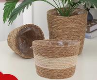 Panier à fleurs en rotin respirant pour plantes en pot, style nordique simple, ensemble de pots tissés, style Ins, pour l'exportation