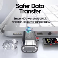 Lector de tarjetas 4 en 1 Memoria TF Lectores de tarjetas SD para teléfono 16 15 Laptop USB 2,0 Adaptador de tarjeta tipo C Transmisión de alta velocidad