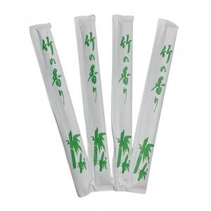 <span class=keywords><strong>Palillos</strong></span> de bambú desechables con logotipo personalizado, envueltos en fundas de papel impresas, para proveedores. - Product Image 2