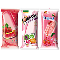 Sacs glacières personnalisés transparents laminés en PE pour crème glacée Popsicle Congélateur Emballage Pop Charm Joint arrière pour le stockage de Popsicle