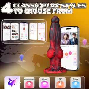 Vibratore Realistico Fantasy in Morbido PVC per Spinta, Giocattoli Sessuali, Dildo Mostruoso Gigante con Grosso Nodo per Uomini e Donne per Uso Sessuale Adulto - Product Image 3