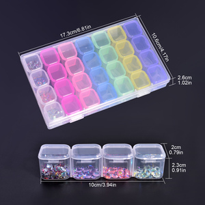 KADS 28 Grid Detachable Decorative <b>Box</b> Transparent Colorful Nail Art Rhinestone <b>Storage</b> <b>Box</b> for Manicure Accessories Organizer - Product Image 2
