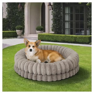 Manufacturer Wholesale Custom Logo <b>Donut</b> Plush Pet Product <b>Cat</b> Dog <b>Bed</b> Luxury - Product Image 5