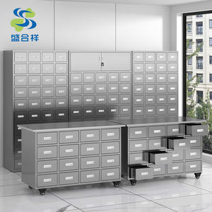 <span class=keywords><strong>Armoire</strong></span> à tiroirs multi-usages en acier inoxydable durable, écologique et au design minimaliste, pour usage commercial en milieu hospitalier de médecine traditionnelle chinoise - Product Image 2