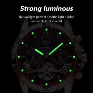 Drioshipping Montre mécanique de luxe pour hommes Montre-bracelet étanche avec calendrier lumineux Pointeur en alliage de quartz Ronda Auto Solar - Product Image 3