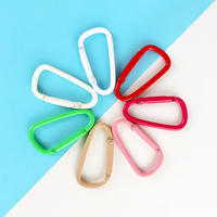 En gros, mini accessoires de boucle à fermoir à pression en forme de D, couleur bonbon, pour breloques de sac, porte-clés et breloques de sac à main