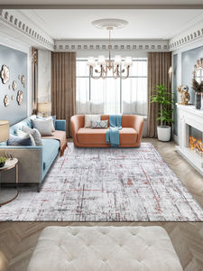 Tapis géométrique abstrait imprimé en nylon fabriqué à la machine en boucle Wilton respectueux de l'environnement Salon Décoration intérieure Tapis sur mesure - Product Image 3