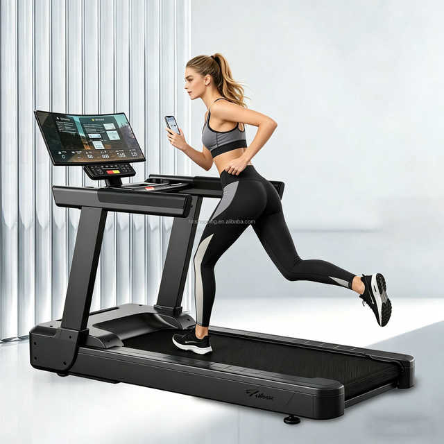 2026 New Model Export Grade Commercial Fitness Treadmill with Mirror Screen Gym Indoor Fitness Equipment