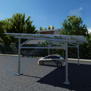 Port de voiture solaire étanche de haute qualité à bas prix avec structure en alliage d'aluminium système de montage d'auvent de panneau solaire - Product Image 1
